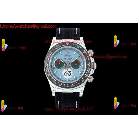 Rolex Daytona DIWF 40mm Blue Dial Black Carbon Fiber Case Black Nylon Strap Caliber 4130/4801