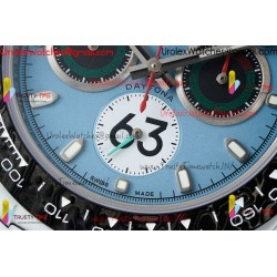 Rolex Daytona DIWF 40mm Blue Dial Black Carbon Fiber Case Black Nylon Strap Caliber 4130/4801