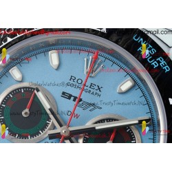 Rolex Daytona DIWF 40mm Blue Dial Black Carbon Fiber Case Black Nylon Strap Caliber 4130/4801