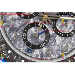 Rolex Daytona DIWF 40mm gray dial black carbon fiber case gray nylon strap caliber 4130/4801