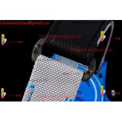 Rolex Daytona DIWF 40mm gray dial black carbon fiber case gray nylon strap caliber 4130/4801