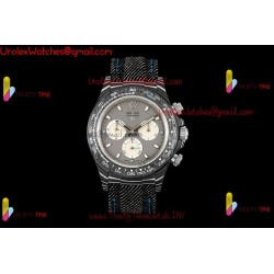 Rolex Daytona DIWF 40mm Grey Dial Black Carbon Fiber Case Black Nylon Strap Caliber 4130/4801
