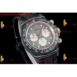 Rolex Daytona DIWF 40mm Grey Dial Black Carbon Fiber Case Black Nylon Strap Caliber 4130/4801