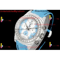 Rolex Daytona DIWF 40mm Blue Dial Diamond Case Blue Nylon Strap Caliber 4130/4801