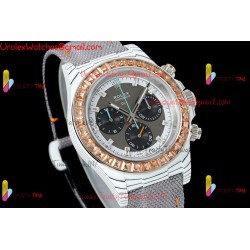 Rolex Daytona DIWF 40mm Grey Dial Diamond Case Grey Nylon Strap Caliber 4130/4801