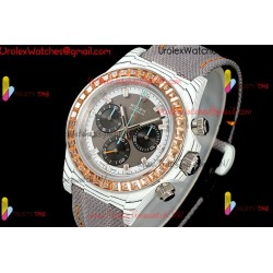 Rolex Daytona DIWF 40mm Grey Dial Diamond Case Grey Nylon Strap Caliber 4130/4801