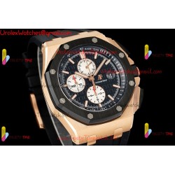 AP Royal Oak Offshore 26400 APPF Black Dial YG/Black Ceramic Case Black Rubber Strap Caliber 3126