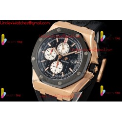 AP Royal Oak Offshore 26400 APPF Black Dial YG/Black Ceramic Case Black Rubber Strap Caliber 3126
