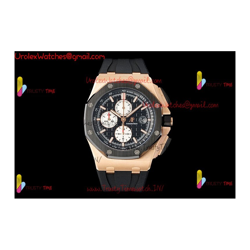 AP Royal Oak Offshore 26400 APPF Black Dial YG/Black Ceramic Case Black Rubber Strap Caliber 3126