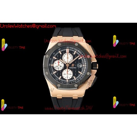 AP Royal Oak Offshore 26400 APPF Black Dial YG/Black Ceramic Case Black Rubber Strap Caliber 3126