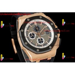 AP Royal Oak Offshore 26400 APPF YG/Gray Dial Black Ceramic Case Black Rubber Strap Caliber 3126