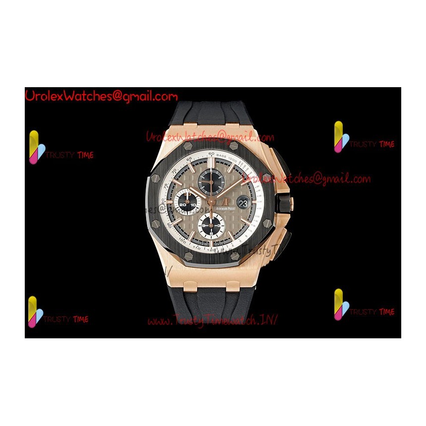 AP Royal Oak Offshore 26400 APPF YG/Gray Dial Black Ceramic Case Black Rubber Strap Caliber 3126