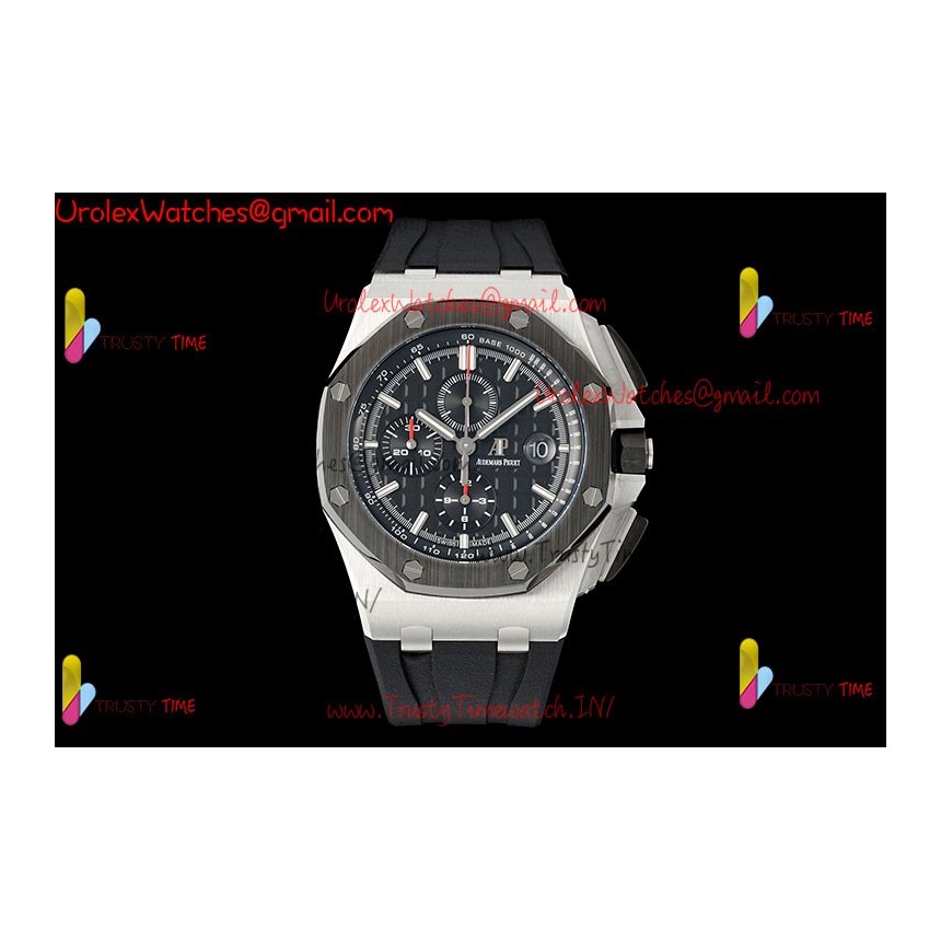 AP Royal Oak Offshore 26400 APPF Black Dial SS/Black Ceramic Case Black Rubber Strap Caliber 3126