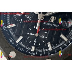 AP Royal Oak Offshore 26400 APPF Black Dial SS/Black Ceramic Case Black Rubber Strap Caliber 3126