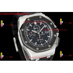AP Royal Oak Offshore 26400 APPF Black Dial SS/Black Ceramic Case Black Rubber Strap Caliber 3126