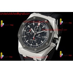 AP Royal Oak Offshore 26400 APPF Black Dial SS/Black Ceramic Case Black Rubber Strap Caliber 3126
