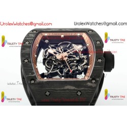 Richard Miller RM055 APSF RG/Skeleton Dial Black Carbon Fiber Case Black Rubber Strap Caliber RMUL2