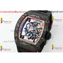 Richard Miller RM055 APSF RG/Skeleton Dial Black Carbon Fiber Case Black Rubber Strap Caliber RMUL2