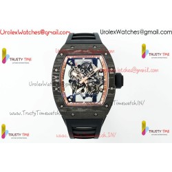 Richard Miller RM055 APSF RG/Skeleton Dial Black Carbon Fiber Case Black Rubber Strap Caliber RMUL2