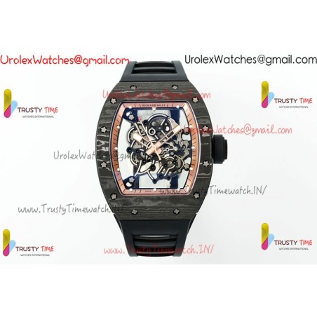 Richard Miller RM055 APSF RG/Skeleton Dial Black Carbon Fiber Case Black Rubber Strap Caliber RMUL2
