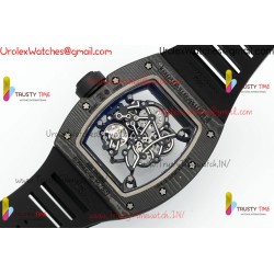 Richard Miller RM055 APSF RG/Skeleton Dial Black Carbon Fiber Case Black Rubber Strap Caliber RMUL2