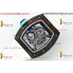Richard Mille RM055 APSF Blue/Skeleton Dial Black Carbon Fiber Case White Rubber Strap Caliber RMUL2