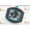 Richard Mille RM055 APSF Blue/Skeleton Dial Black Carbon Fiber Case White Rubber Strap Caliber RMUL2
