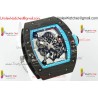 Richard Mille RM055 APSF Blue/Skeleton Dial Black Carbon Fiber Case White Rubber Strap Caliber RMUL2