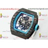 Richard Mille RM055 APSF Blue/Skeleton Dial Black Carbon Fiber Case White Rubber Strap Caliber RMUL2