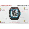 Richard Mille RM055 APSF Blue/Skeleton Dial Black Carbon Fiber Case White Rubber Strap Caliber RMUL2