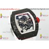 Richard Miller RM055 APSF White/Skeleton Dial Black Carbon Fiber Case White Rubber Strap Caliber RMUL2