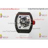 Richard Miller RM055 APSF White/Skeleton Dial Black Carbon Fiber Case White Rubber Strap Caliber RMUL2