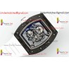 Richard Miller RM055 APSF Skeleton Dial Black Carbon Fiber CaseWhite Rubber Strap Caliber RMUL2