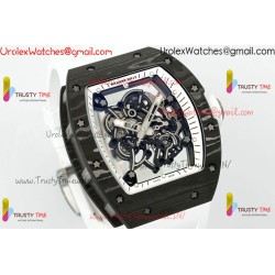 Richard Miller RM055 APSF Skeleton Dial Black Carbon Fiber CaseWhite Rubber Strap Caliber RMUL2