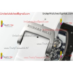 Richard Miller RM055 APSF Skeleton Dial Black Carbon Fiber CaseWhite Rubber Strap Caliber RMUL2