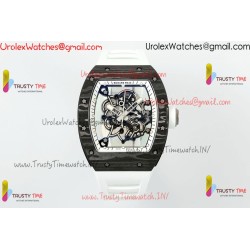 Richard Miller RM055 APSF Skeleton Dial Black Carbon Fiber CaseWhite Rubber Strap Caliber RMUL2