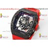 Richard Miller RM055 APSF Skeleton Dial Black Carbon Fiber Case Red Rubber Strap Caliber RMUL2