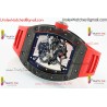 Richard Miller RM055 APSF Skeleton Dial Black Carbon Fiber Case Red Rubber Strap Caliber RMUL2