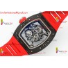 Richard Miller RM055 APSF Skeleton Dial Black Carbon Fiber Case Red Rubber Strap Caliber RMUL2