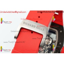 Richard Miller RM055 APSF Skeleton Dial Black Carbon Fiber Case Red Rubber Strap Caliber RMUL2