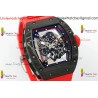 Richard Miller RM055 APSF Skeleton Dial Black Carbon Fiber Case Red Rubber Strap Caliber RMUL2