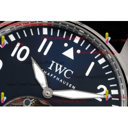 IWC Pilot's Tourbillon RMSF 43MM Blue Dial SS Black Leather Strap
