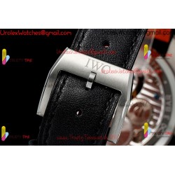 IWC Pilot's Tourbillon RMSF 43MM Blue Dial SS Black Leather Strap