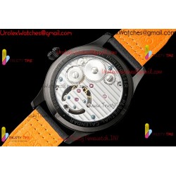 IWC Pilot's Tourbillon RMSF 43MM White Dial SS Black Leather Strap