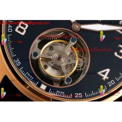 IWC Pilot's Tourbillon RMSF 43MM Blue Dial YG/SS Brown Leather Strap