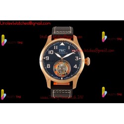 IWC Pilot's Tourbillon RMSF 43MM Blue Dial YG/SS Brown Leather Strap