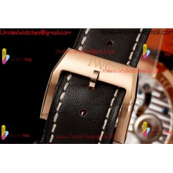 IWC Pilot's Tourbillon RMSF 43MM Blue Dial YG/SS Brown Leather Strap