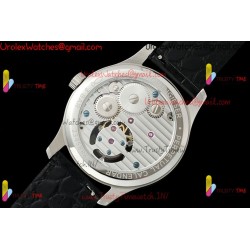 IWC Pilot's Tourbillon RMSF 43MM YG/White Dial SS Black Leather Strap