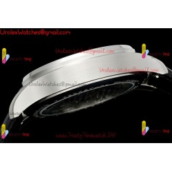 IWC Pilot's Tourbillon RMSF 43MM with blue-white dial and SS black leather strap