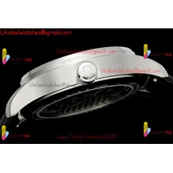 IWC Pilot's Tourbillon RMSF 43MM with blue-white dial and SS black leather strap